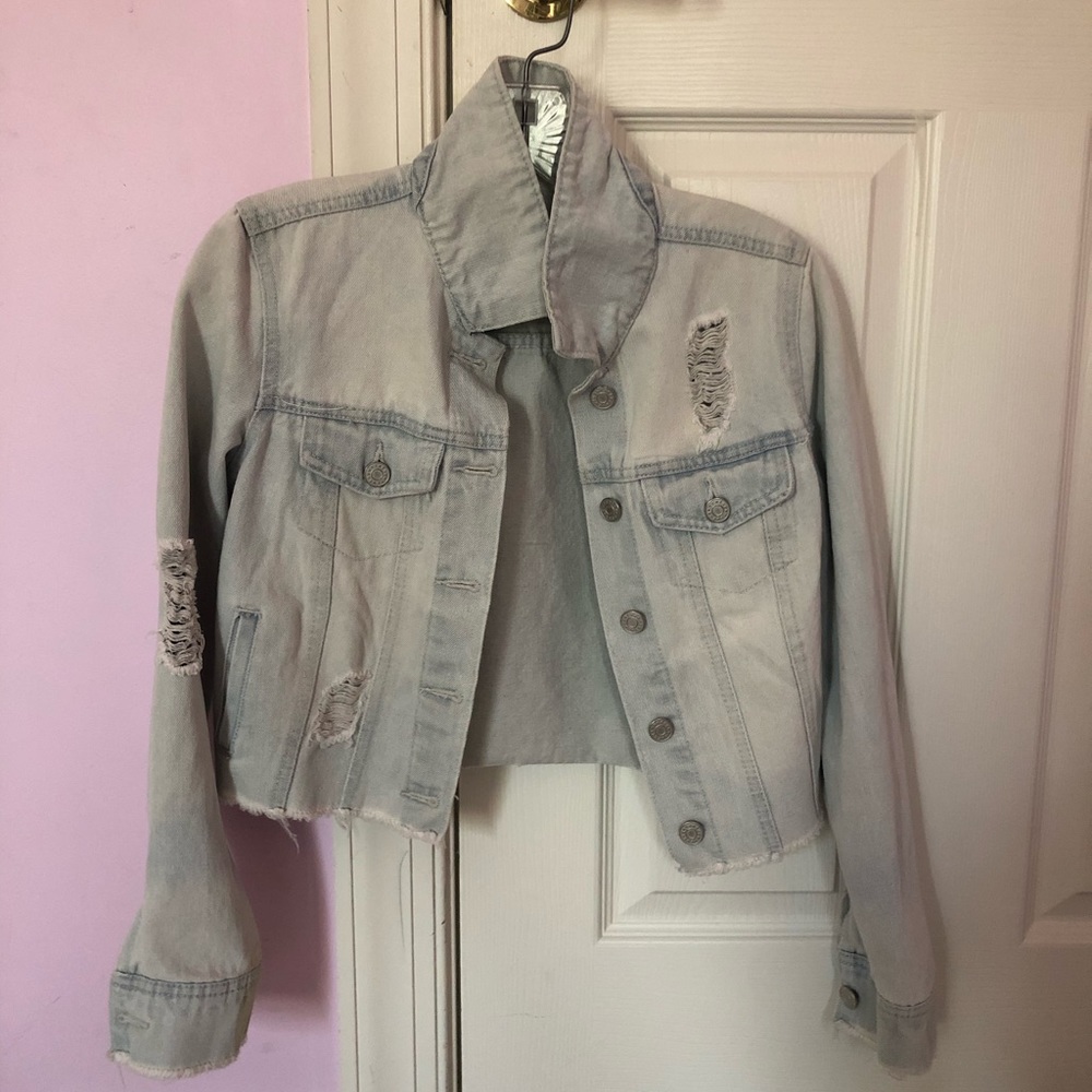 Denim cropped jean jacket